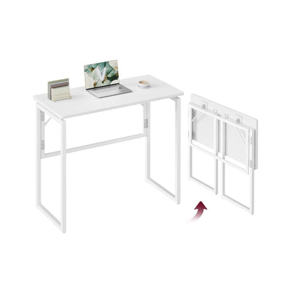 Nancy's Pradleves Laptoptafel - Laptopstandaard - Inklapbaar bureau - Wit - ± 80 x 40 x 75 cm