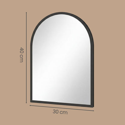 Nancy's Stilo Wandspiegel - Spiegel - Hangspiegel - Zwart - 40 x 30 cm