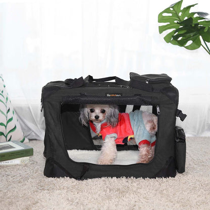 Nancy's Cholula Transport Box - Dog Box - Transport Bag - Foldable Cat Box - Black 50x35x35 cm
