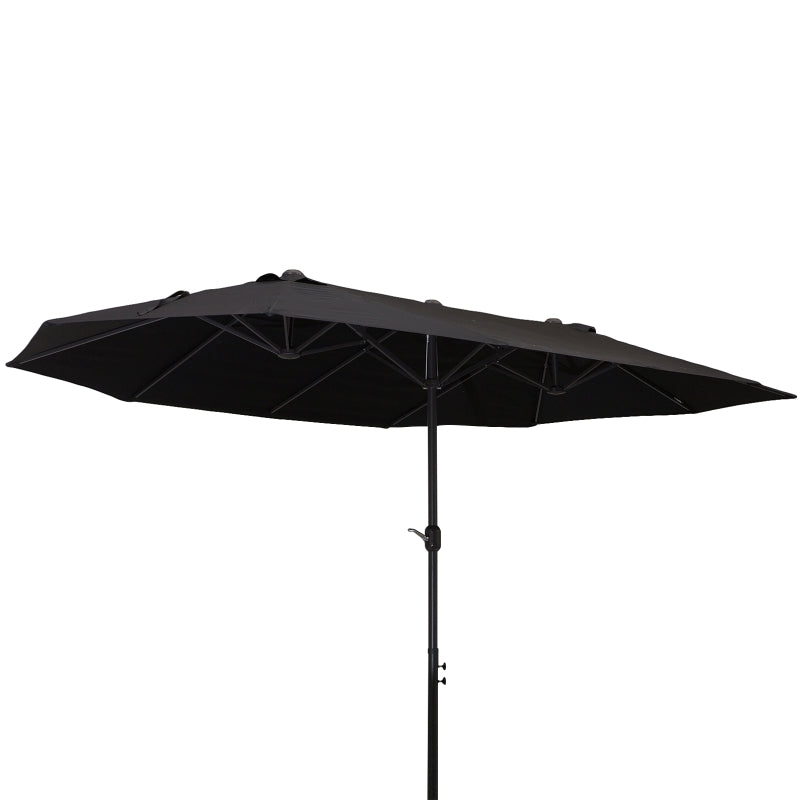 Nancy's Alba Lake Parasol met Parasolstandaard - Zwart - ± 460 x 270 cm