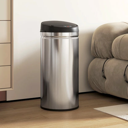 Nancy's Moie Sensor Prullenbak - Sensor Afvalbak - Automatische Prullenbak - Zilver/ Zwart - 42 Liter