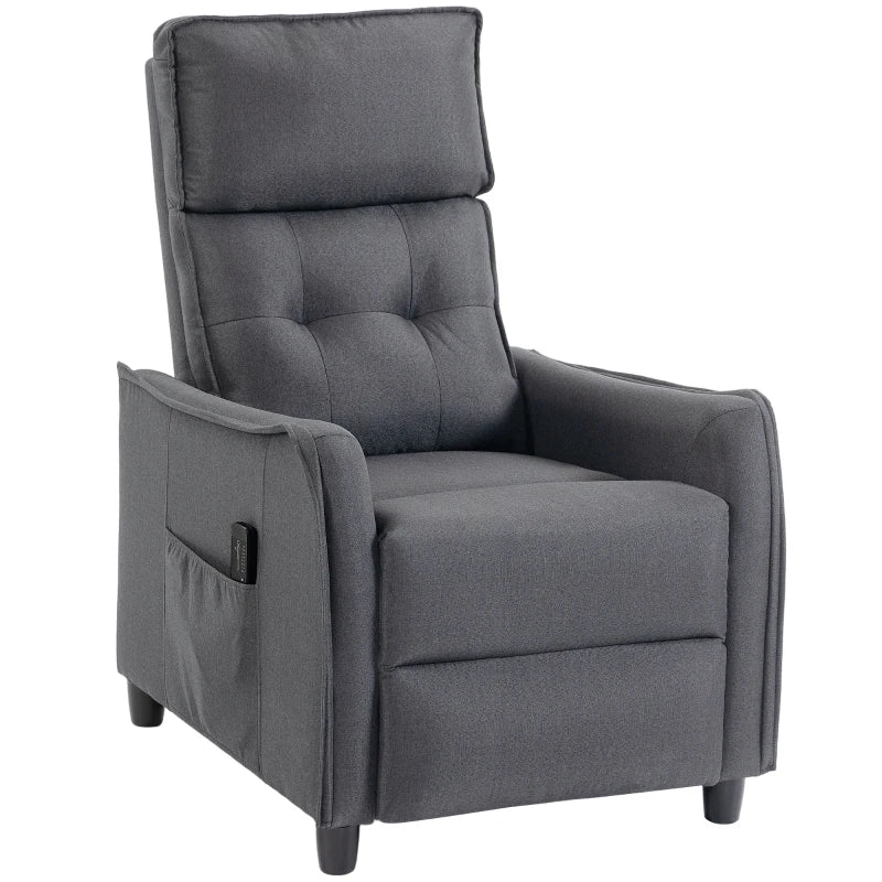 Nancy's Spilamberto Massagestoel - Relaxfauteuil - Vibratiemassage - Diepteverstelling - Grijs - Linnenlook