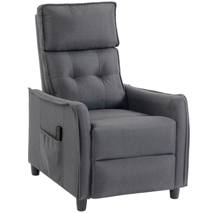 Nancy's Spilamberto Massagestoel - Relaxfauteuil - Vibratiemassage - Diepteverstelling - Grijs - Linnenlook