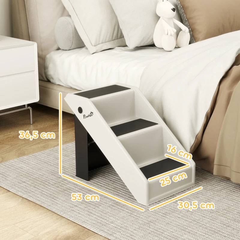 Nancy's Noale Dierentrap - Hondentrap - Antislip - Wit / Zwart - ± 55 x 30 x 35 cm