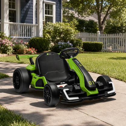 Nancy's Tombolo Elektrische kart voor kinderen - Racekart - Driftkart - Groen / Zwart