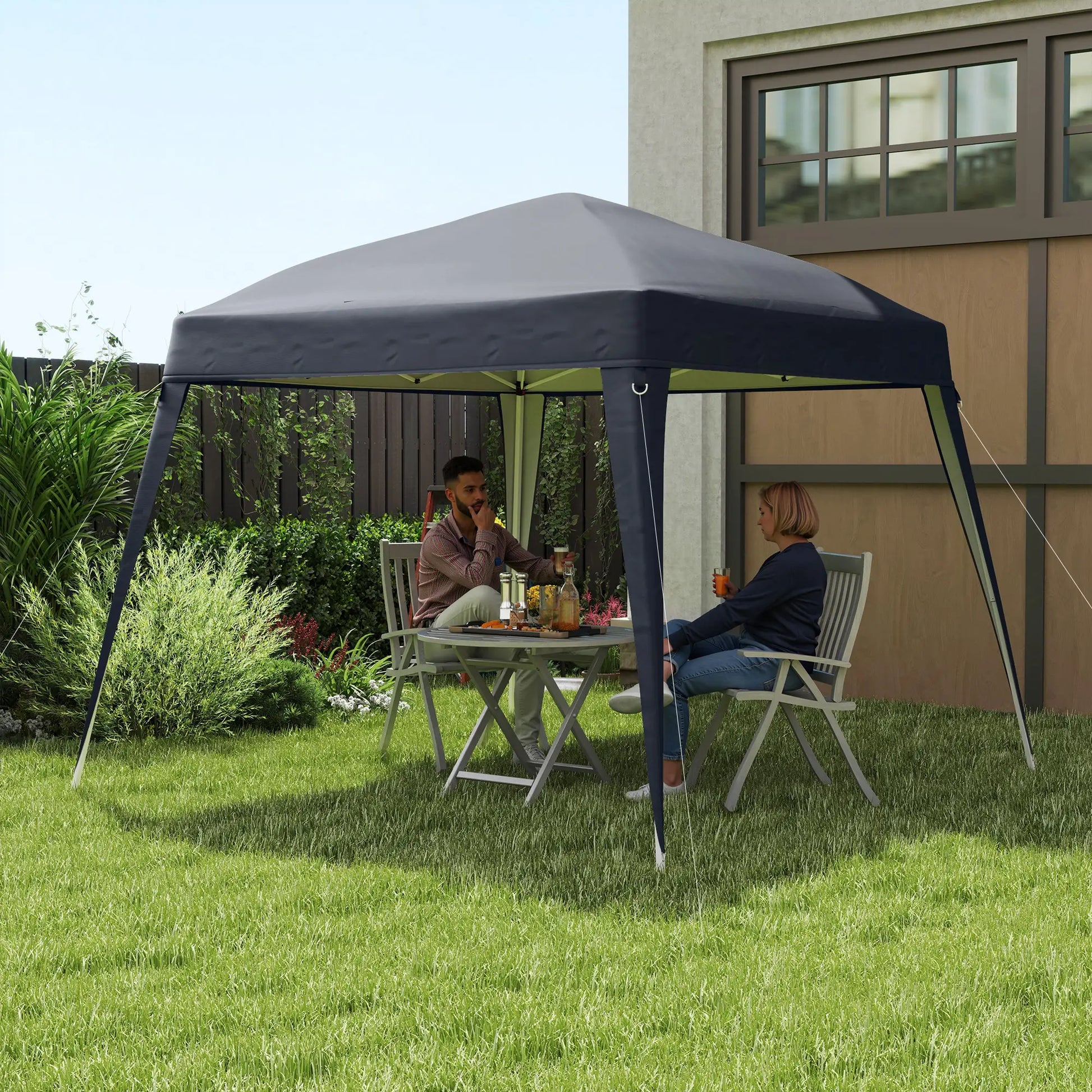 Nancy's Friestas Partytent Overkapping - Paviljoendak - Donkergrijs - 240 x 240 cm