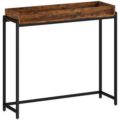 Nancy's Patti Sidetable - Consoletafel - Bijzettafel - Bruin / Zwart - ± 100 x 30 x 90 cm