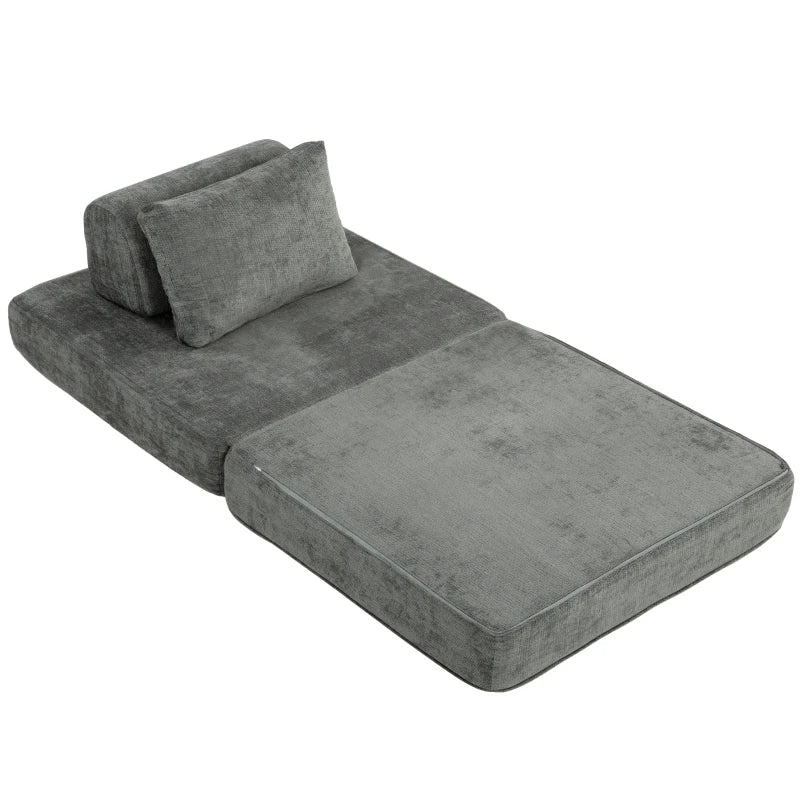 Nancy's Stanghella Slaapbank - Slaapstoel - Logeerbed - Grijs - Chenille
