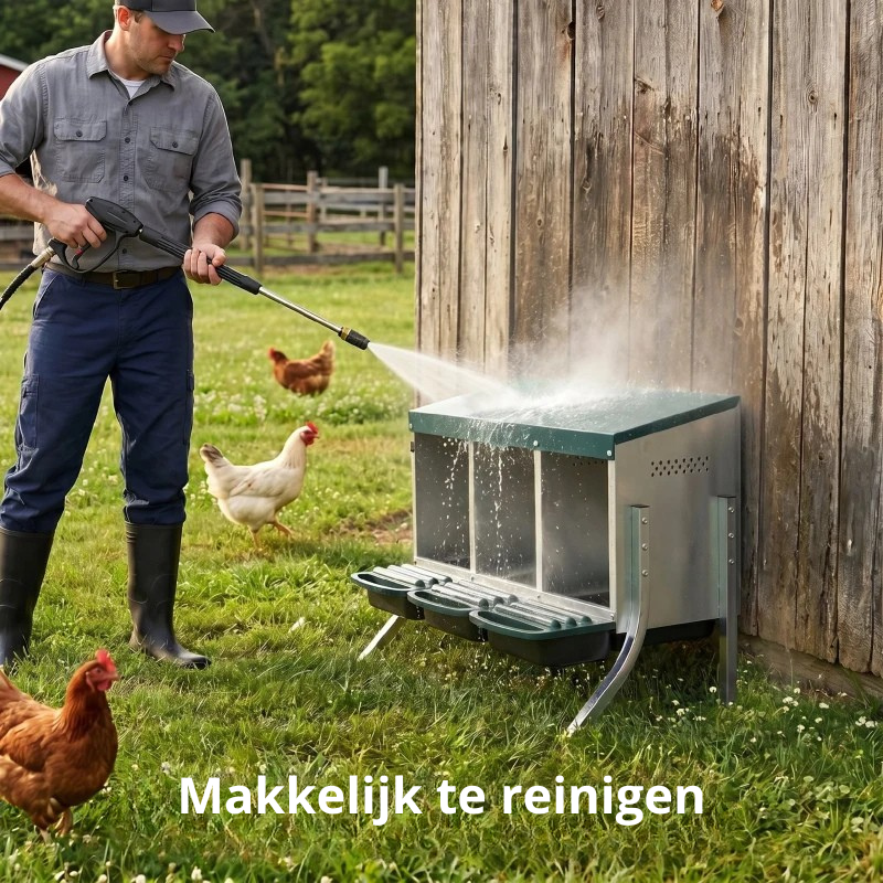 Nancy's Somaglia Kippennesten - Kippenhok - Legnesten - Zilver / Groen - ± 85 x 55 x 60 cm