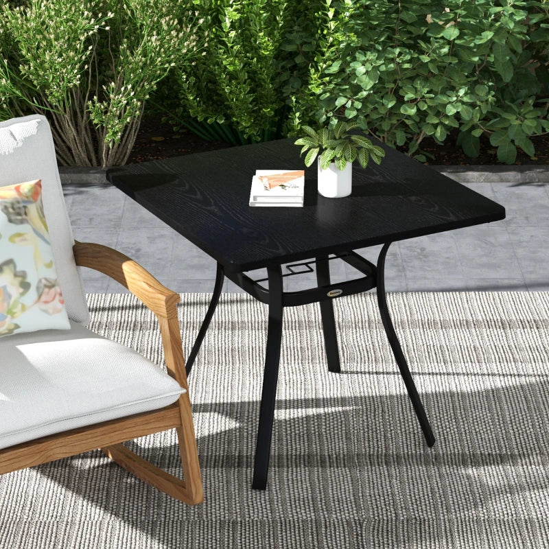 Nancy's Aboadela Garden table - Patio table - Bistro table - Garden furniture - Black - ± 80 x 80 x 75 cm