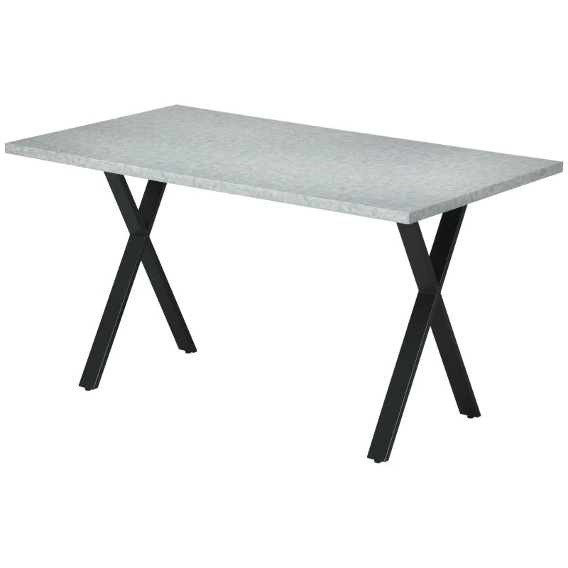 Nancy's Calvos Eettafel - Keukentafel - Tafel - Grijs / Zwart - MDF / Staal - 140 x 80 x 76 cm