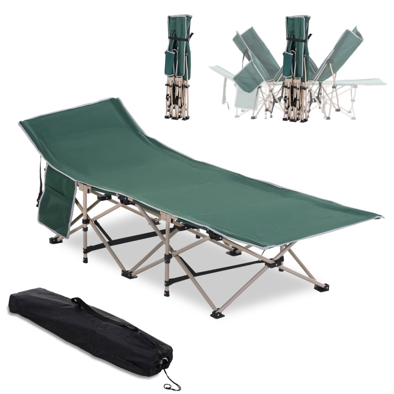 Nancy's Villalba Stretcher - Camping bed - Field bed - Green - ± 190 x 70 x 50 cm