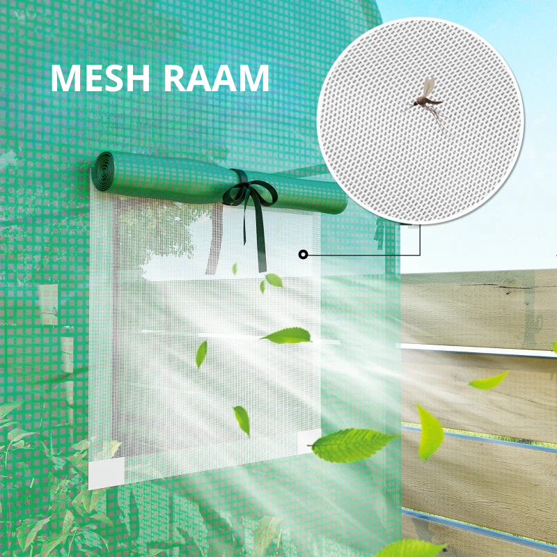 Nancy's Poffabro Kweekkas - Tuinkas - Plantenkas - Waterdicht - UV-Bestendig - Groen - ± 170 x 70 x 200 cm