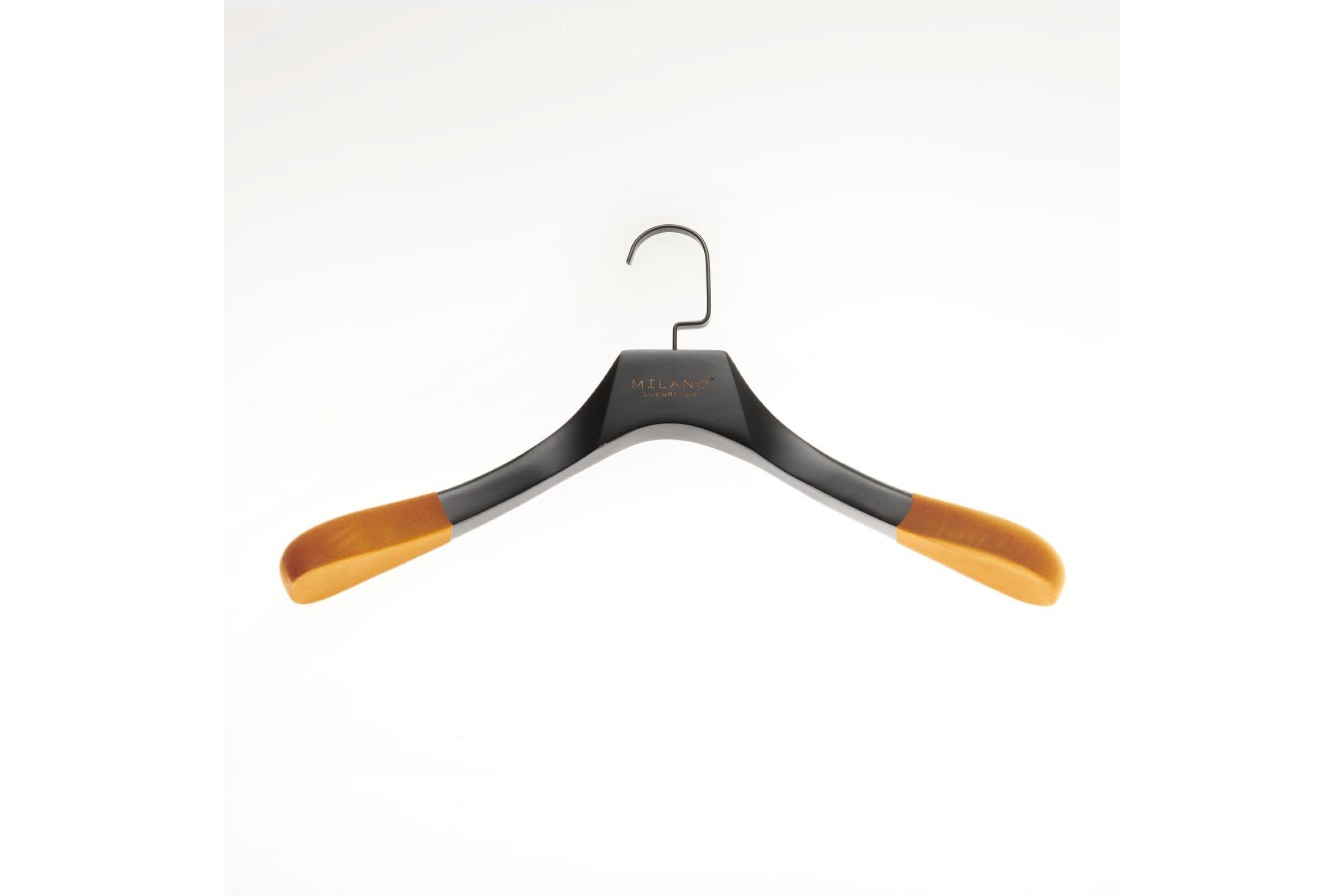 Milano Luxurious Chic orange velvet clothes hanger with black hook