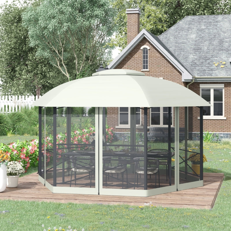 Nancy's Pratty Pavilion - Party tent - Garden Pavilion - Beige - 470 x 400 cm
