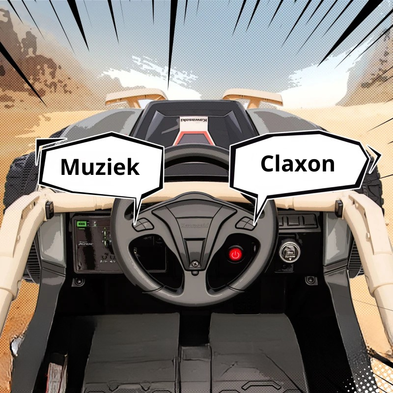 Nancy's Pettineo Elektrische auto voor kinderen - KAWASAKI TERYX KRX 1000 - Kinderauto - 3-5 km/u - Geel / Zwart