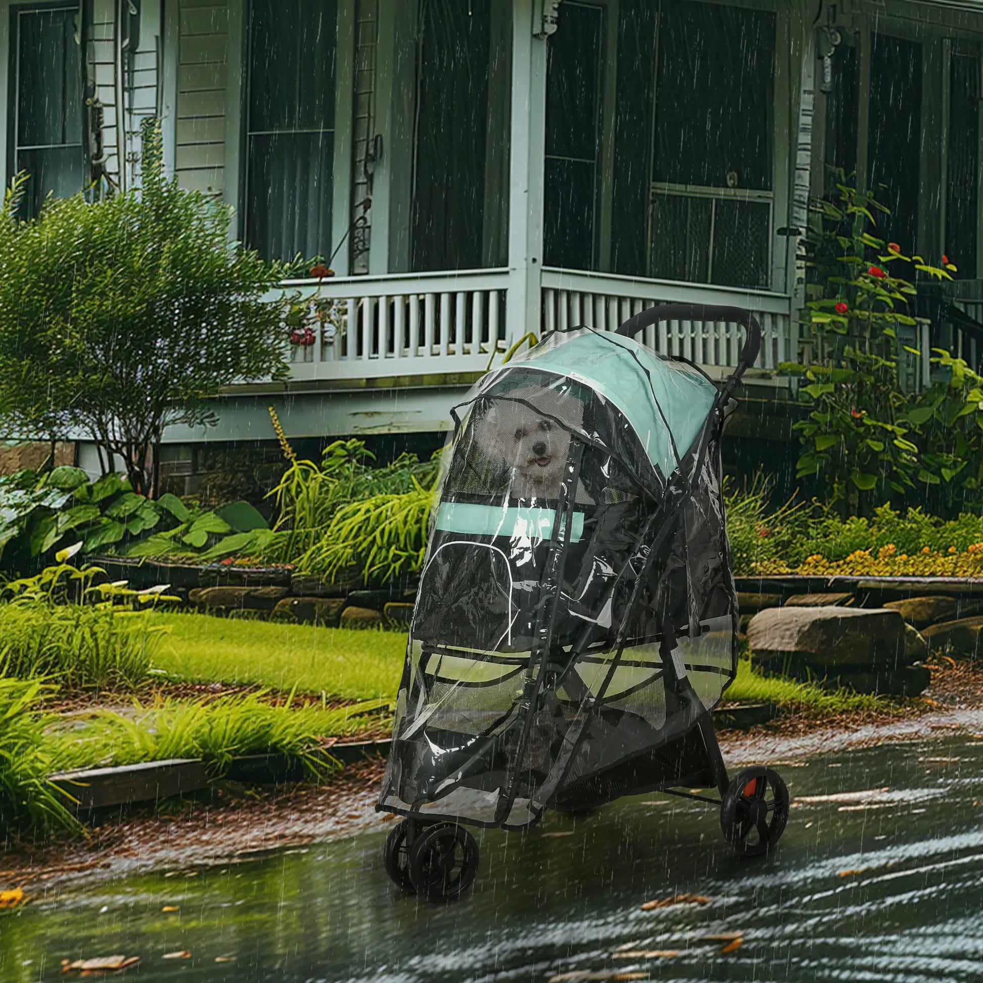 Nancy's Collesanto Reiswagen voor huisdieren - Hondenbuggy - Kattenbuggy - Groen