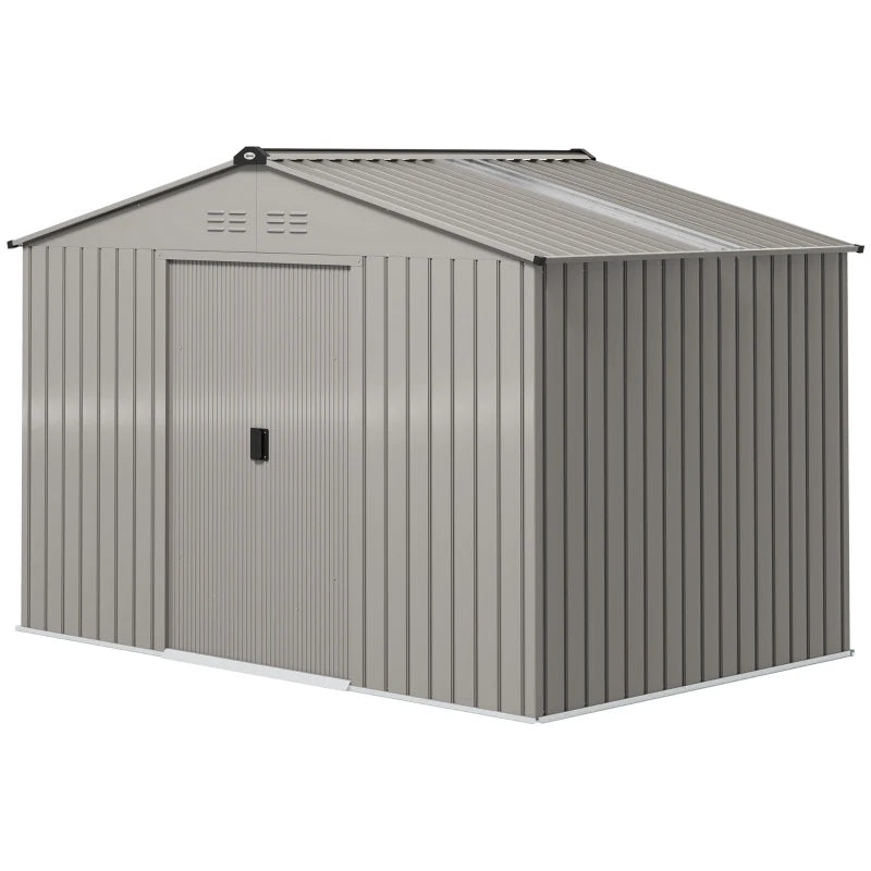 Nancy's Montaione Opbergschuur - Tuinhuisje - Schuur - Gereedschapsschuur - Grijs - Staal - ± 275 x 195 x 190 cm