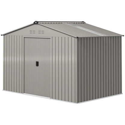 Nancy's Montaione Opbergschuur - Tuinhuisje - Schuur - Gereedschapsschuur - Grijs - Staal - ± 275 x 195 x 190 cm