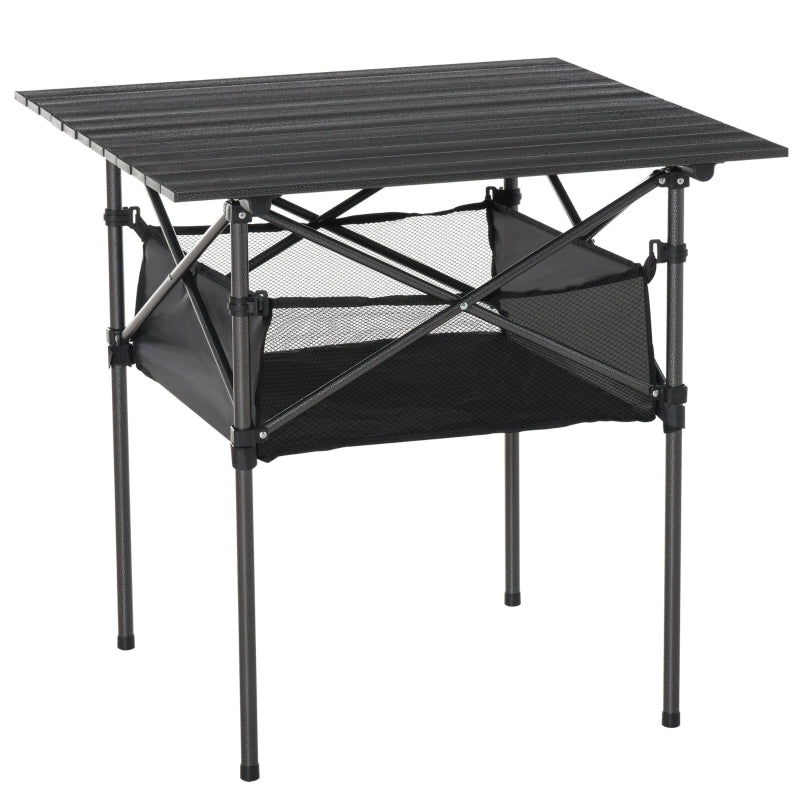 Table de pique-nique Nancy's Toledo - Table de camping - 2-en-1 - Noir - ± 70 x 70 x 70 cm
