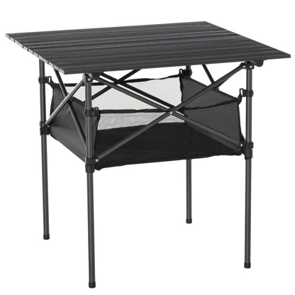 Nancy's Toledo Picknicktafel - Campingtafel - 2-in-1 - Zwart - ± 70 x 70 x 70 cm