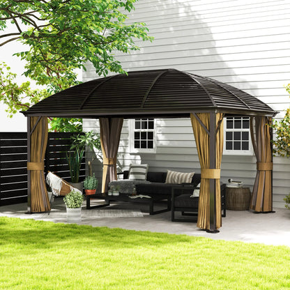 Nancy's Calatafimi Paviljoen - Tuinpaviljoen - Pergola - Terrasoverkapping - Bruin - ± 400 x 300 x 280 cm