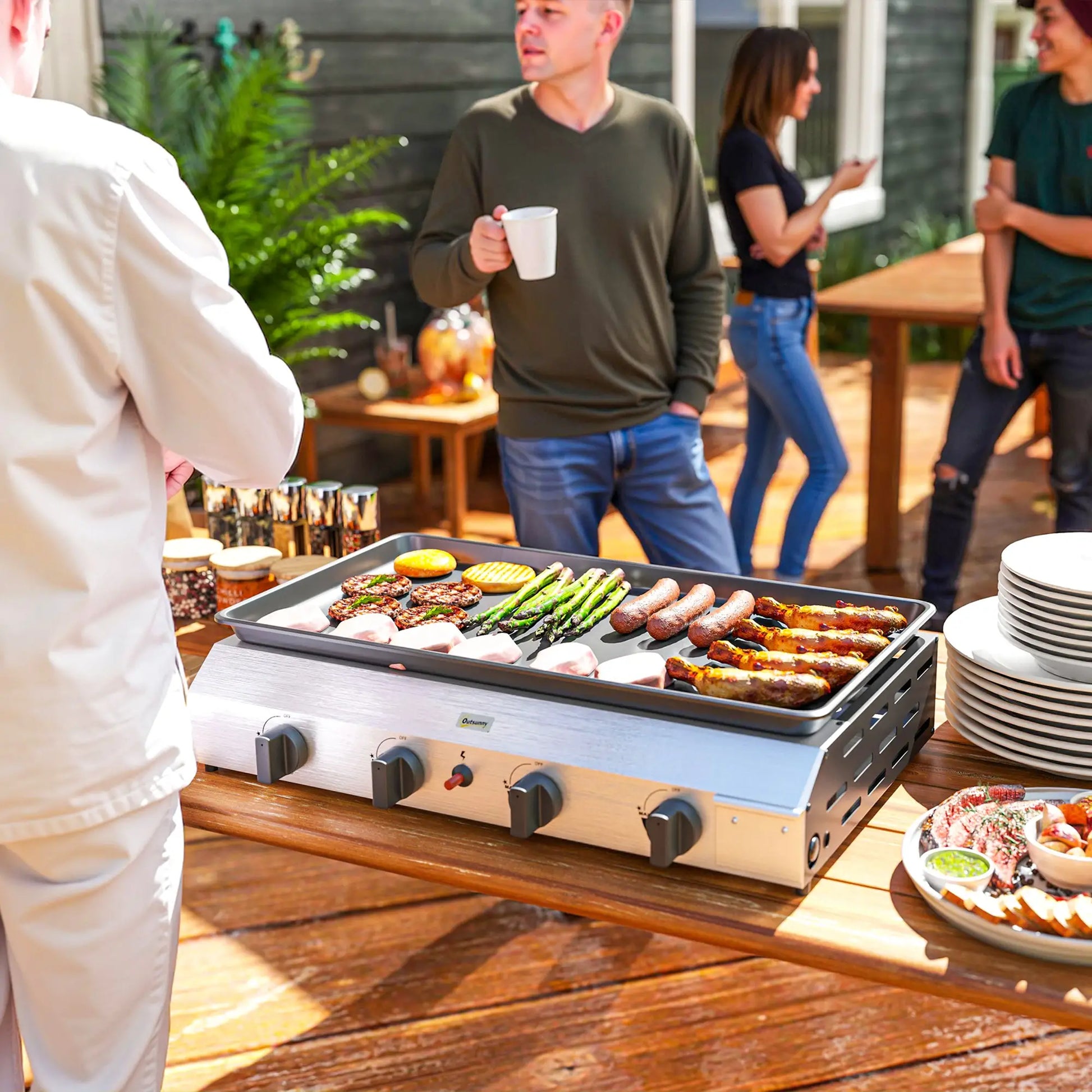 Nancy's Covigliaio Gasbarbecue - BBQ - Compact Formaat - Zilver / Zwart