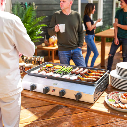 Nancy's Covigliaio Gasbarbecue - BBQ - Compact Formaat - Zilver / Zwart