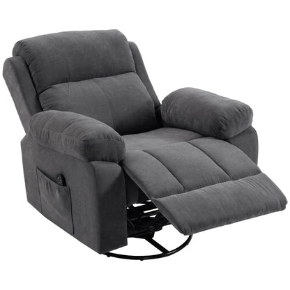 Nancy's Valmontone Massagestoel - Massagefauteuil - Relaxfauteuil - Trilmassage & Warmte - Volledig Verstelbaar - Grijs - Chenille