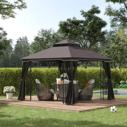 Nancy's Putjara Pavilion - Party tent - Garden Pavilion - Coffee - ± 300 x 300 cm