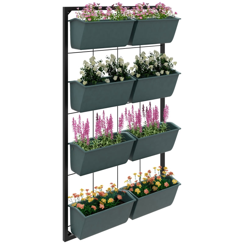 Nancy's Huesca Plantenrek - Bloementrap - Plantentrap - Zwart - Staal - ± 50 x 15 x 90 cm