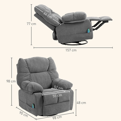 Nancy's Ischia Massagestoel - Relaxfauteuil - Massage & warmte - Volledig verstelbaar - Grijs