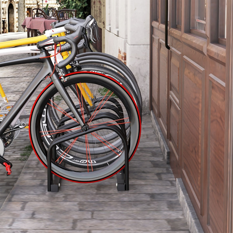 Nancy's Laval Fietsenrek voor 4 fietsen, weerbestendig, wand- of vloerbevestiging, staal 110 x 33 x 27 cm