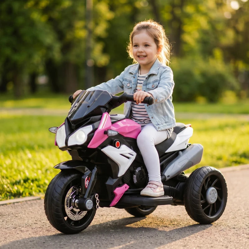 Nancy's Torcegno Elektrische Motorfiets voor kinderen - Kindermotor - Kindermotorfiets - 3 km/u - Roze