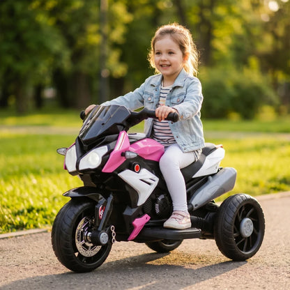 Nancy's Torcegno Elektrische Motorfiets voor kinderen - Kindermotor - Kindermotorfiets - 3 km/u - Roze