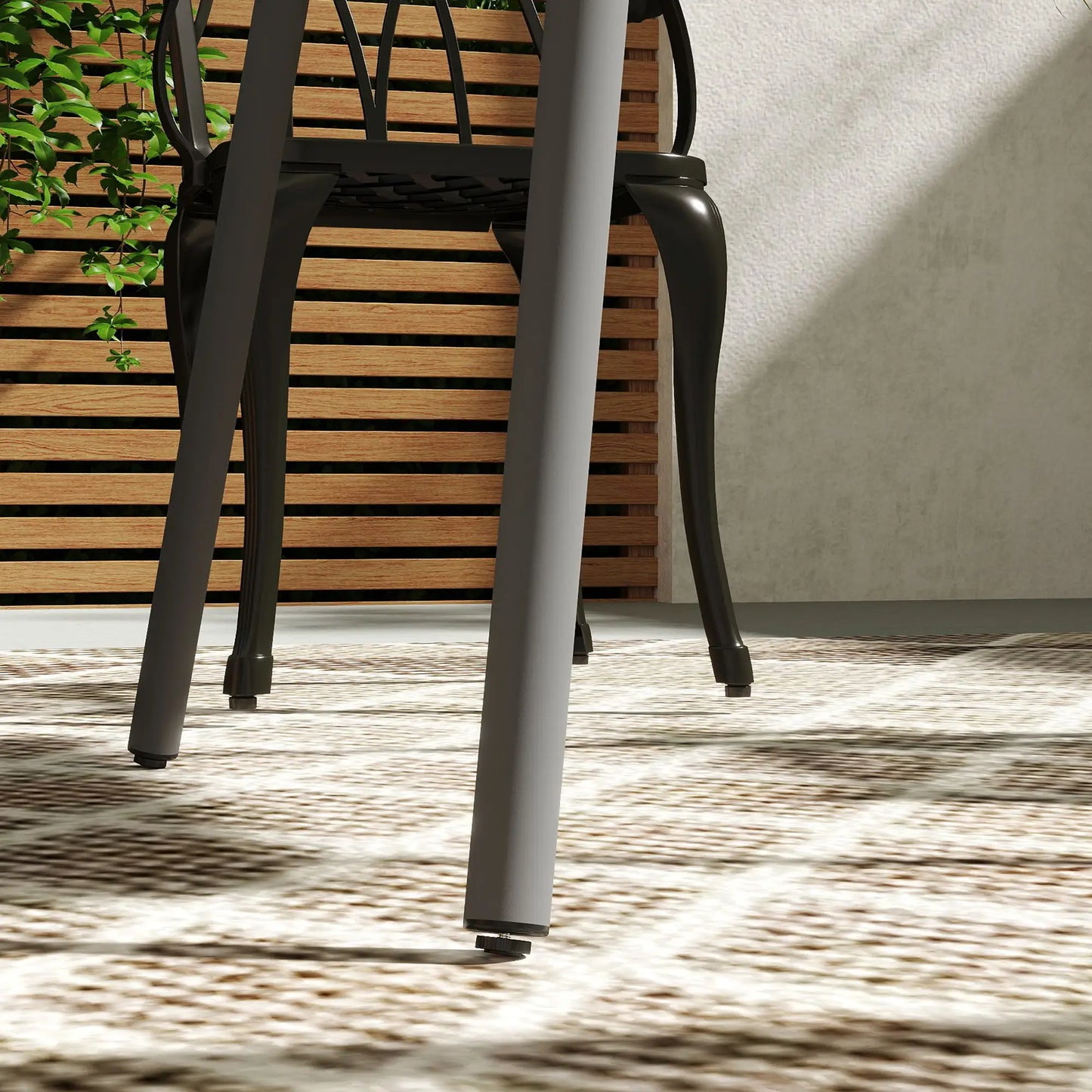 Nancy's Ceccano Tuintafel - Terrastafel - Balkontafel - Grijs - Staal - ± 80 x 80 x 75 cm