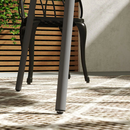 Nancy's Ceccano Tuintafel - Terrastafel - Balkontafel - Grijs - Staal - ± 80 x 80 x 75 cm