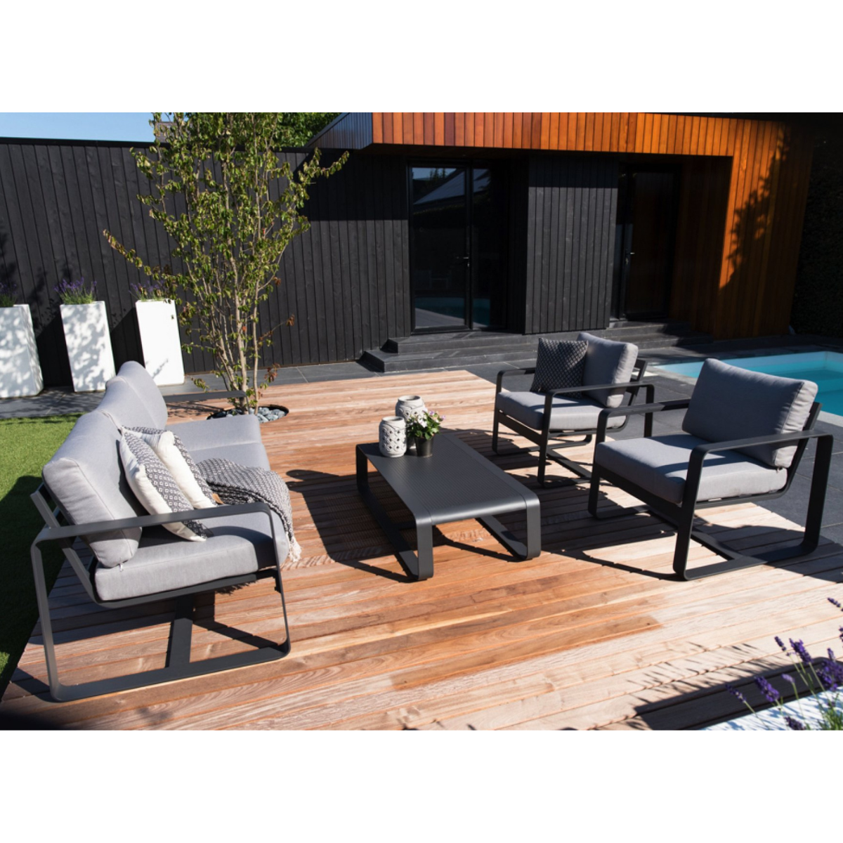 Nancy's Shipley Loungeset - Tuin set - Loungebank - 4-delige Lounge set