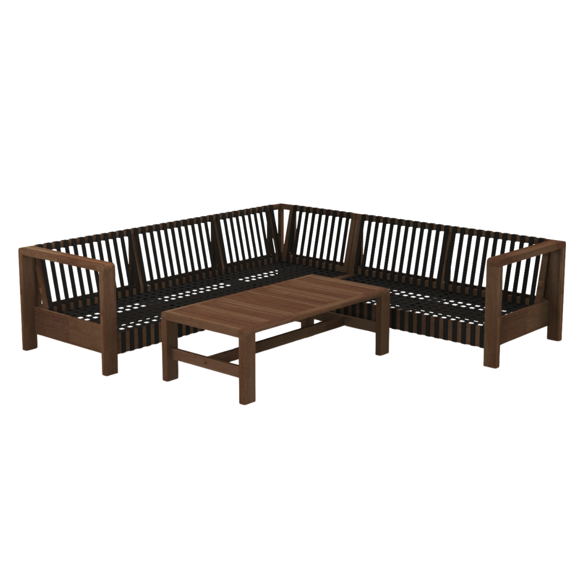 Nancy's Zambra Hoek Lounge Set - Tuinset - Loungeset - Acaciahout - Wit