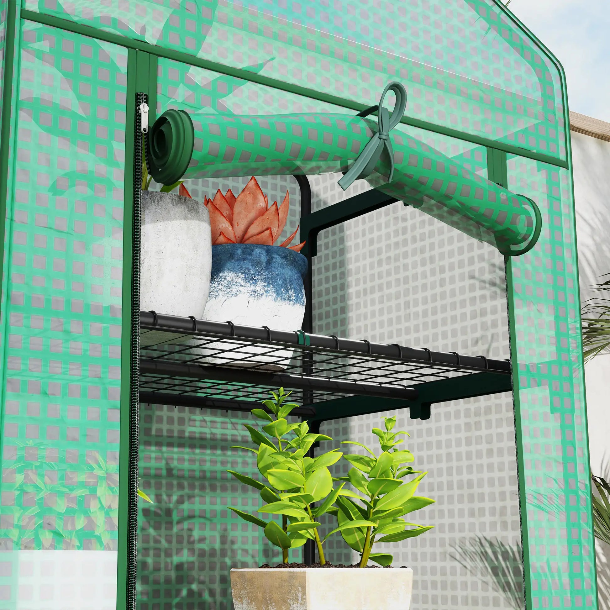 Nancy's Cacém Plantenkas - Kweekkas - Tuinkas - Plantenrek - Groen - ± 70 x 50 x 195 cm