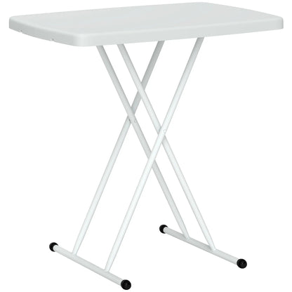 Nancy's Silveira Tuintafel - Balkontafel - Inklapbaar - In Hoogte Verstelbaar - Wit - ± 75 x 50 x 75 cm