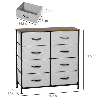 Nancy's Belver Commode - Dressoir - Sideboard - Opbergkast - Grijs - ± 80 x 30 x 80 cm