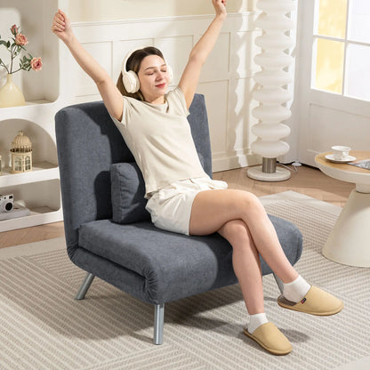 Nancy's Malalbergo Slaapbank - Slaapfauteuil - Verstelbaar - Grijs - Fluweel
