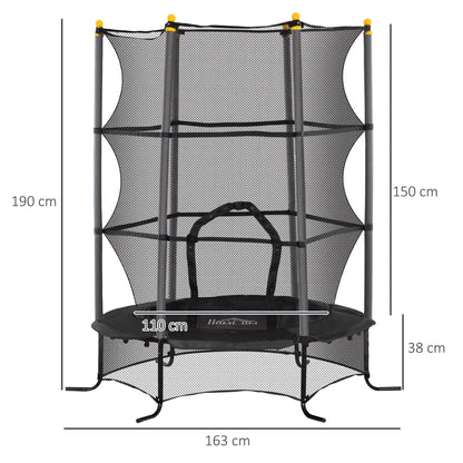 Nancy's Canevino Trampoline met Veiligheidsnet - Zwart - ± Ø 160 cm