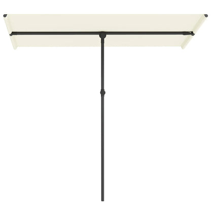 Nancy's Crema Parasol - Tuinparasol - Verstelbaar - Beige - 150 x 205 x 120-215 cm