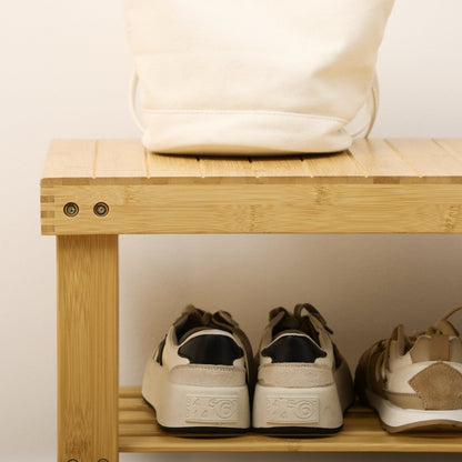 Nancy's Maldon Shoe Bench, 3 shelves, space for 6-9 pairs of shoes, up to 130 kg, bamboo,