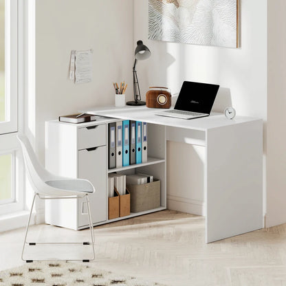 Nancy's Missanello Hoekbureau - Bureau Hoek - Computertafel - Wit -120 x 95 x 75 cm