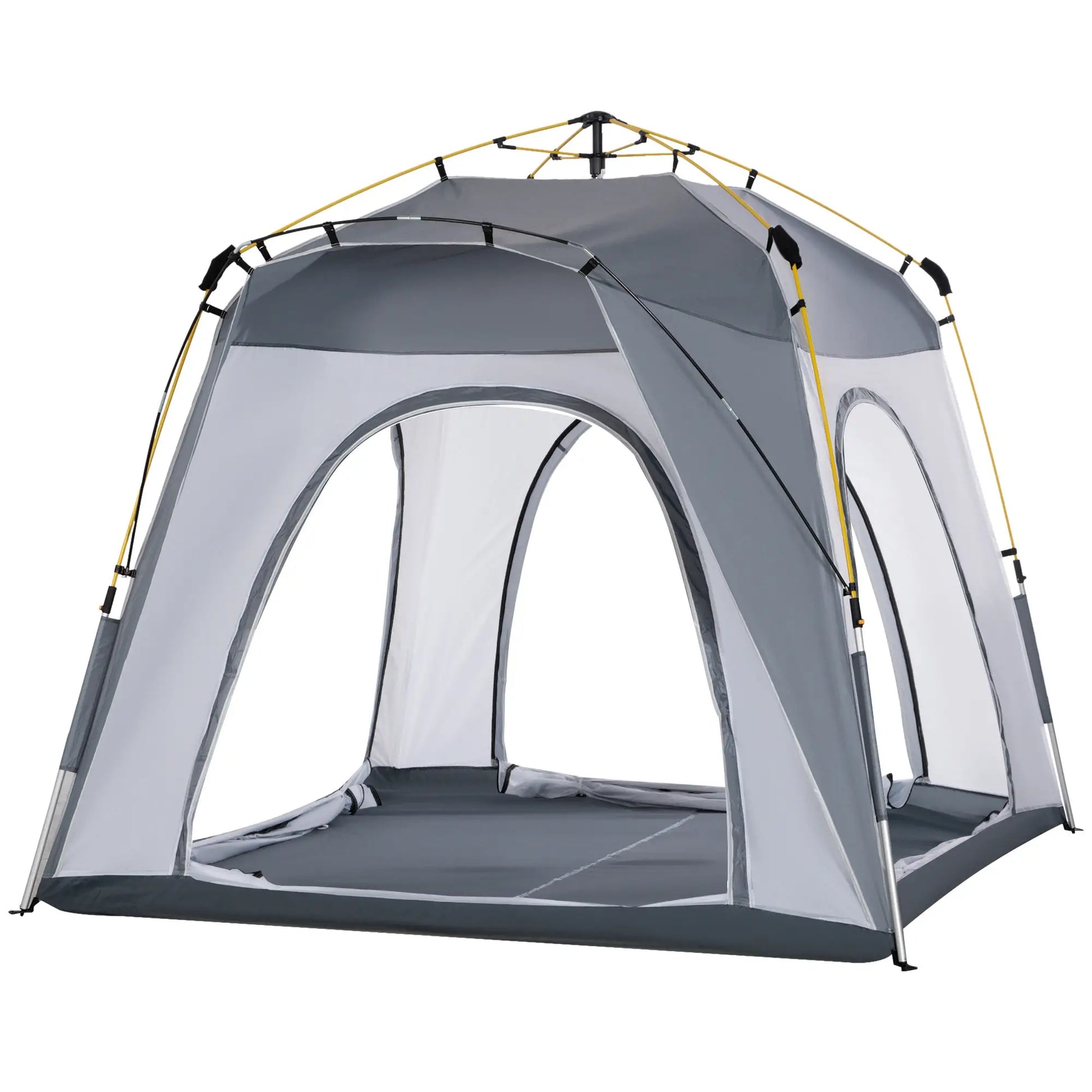 Nancy's Ghedi Kampeertent - Campingtent - Koepeltent - Grijs - 240 x 240 x 200 cm