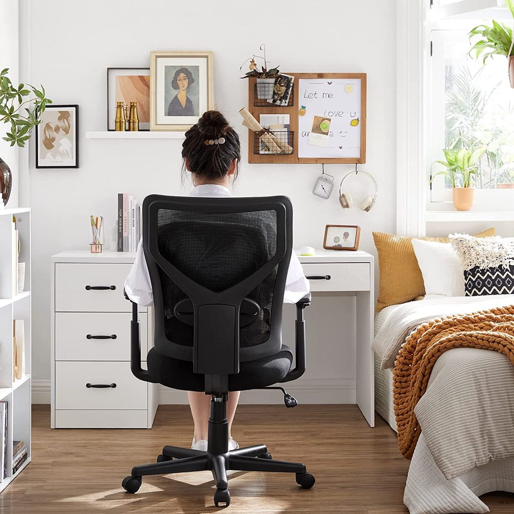 Nancy's Bristol Bureaustoel - Kantoorstoel - Ergonomische Computerstoel - Verstelbaar - Zwart
