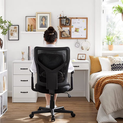 Nancy's Bristol Bureaustoel - Kantoorstoel - Ergonomische Computerstoel - Verstelbaar - Zwart